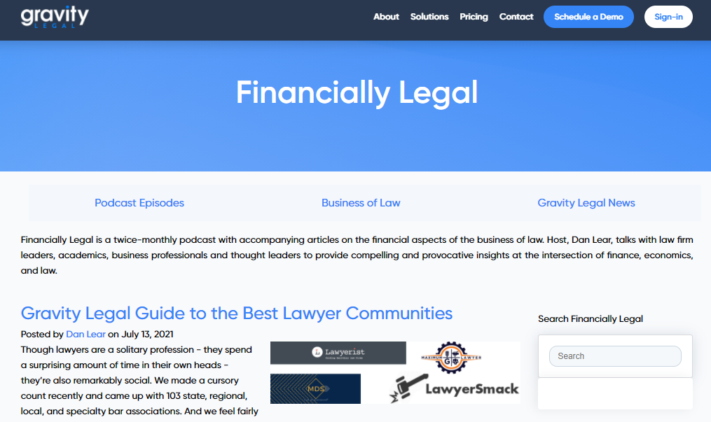 Financially Legal Screenshot