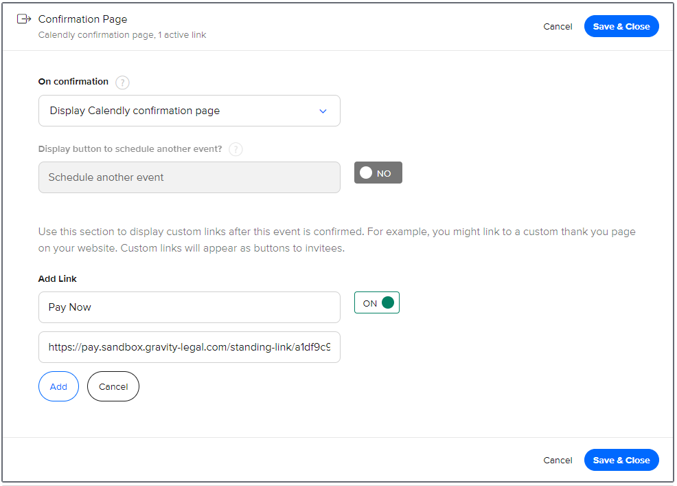 Integration Standing Link