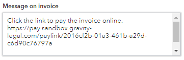 Link on Invoice
